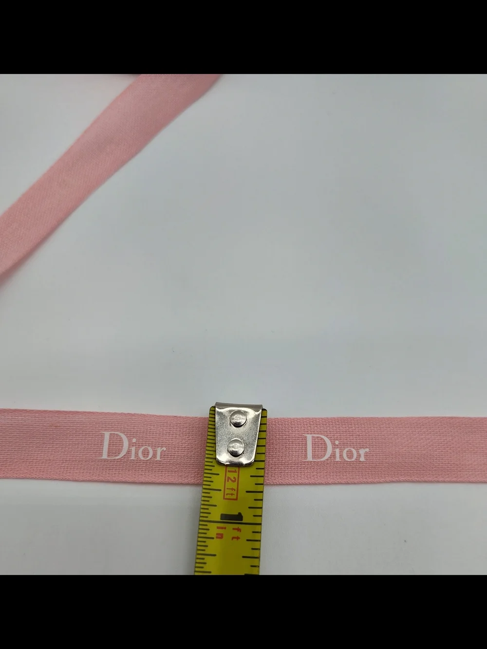DIOR Blush Pink Logo Ribbon 2 Yards Luxury Gift Wrap Trim